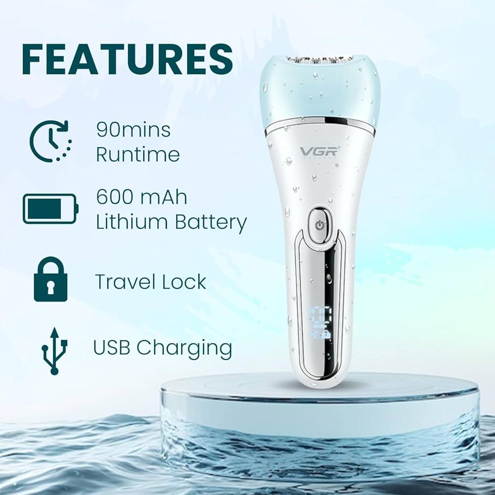 ماكينة أزالة الشعر VGR 733 مجموعة العناية المتكاملة.