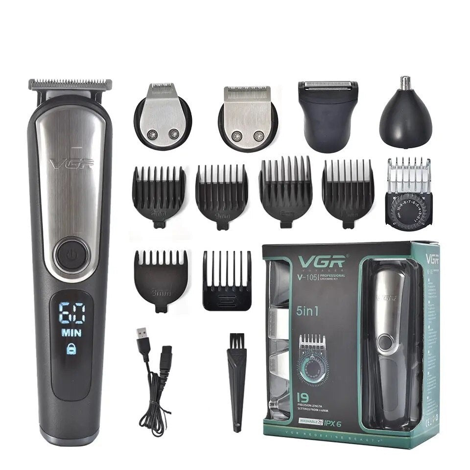 ماكينة VGR V-105 الكيت المتعدد الوظائف 5 في 1 للعناية الشخصية اليومية