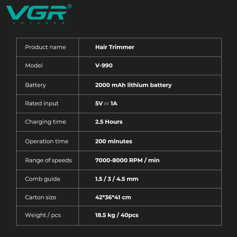 ماكينة الحلاقة VGR V-990