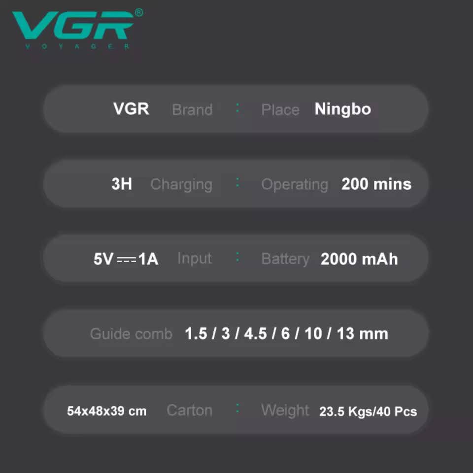 ماكينة VGR V-118 كل ما تحتاجه لتجربة حلاقة متكاملة.