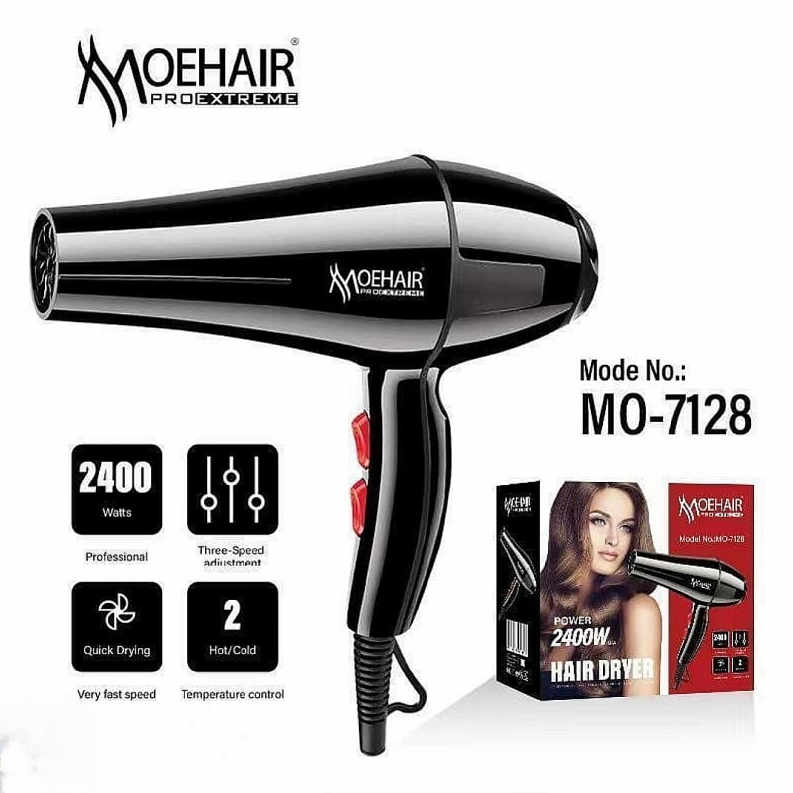 استشوار MOEHAIR MO-7128 لشعر ناعم ولامع في دقائق