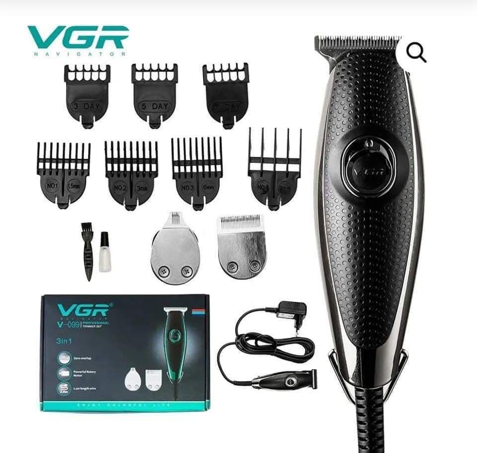 ماكينة  VGR V-099 الاحترافية متعددة الاستخدامات 3 في 1 لقص الشعر واللحية