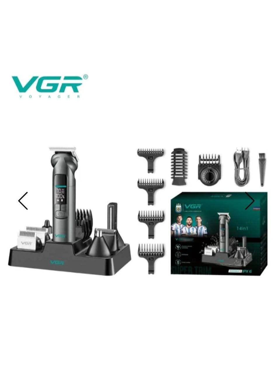 ماكينة VGR V-096 مجموعة العناية الرجالية الكاملة 14 في 1